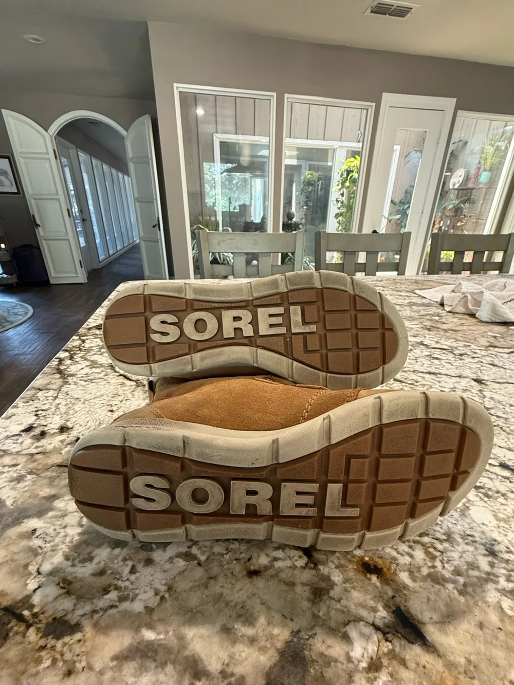 Sorel Women’s Explorer Joan Waterproof Winter Boot in Camel Brown Size 9